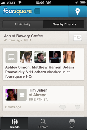 foursquare nearby friends
