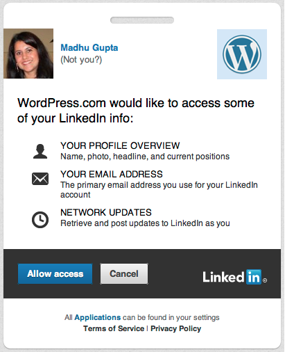 linkedin developer integration