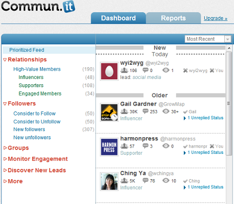 Commun.it Dashboard & Prioritized Feed Commun.it Dashboard & Prioritized Feed