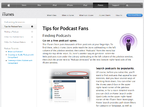 itunes podcast