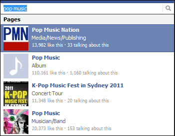facebook pop music