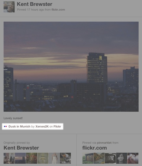 pinterest flickr attribution