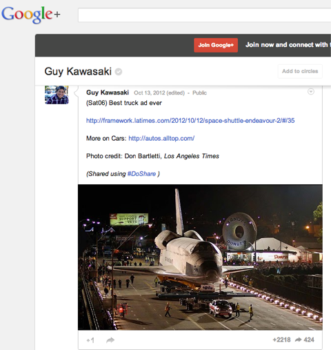 guy kawasaki google plus