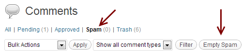 spam comments