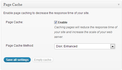 w3 total cache page caching