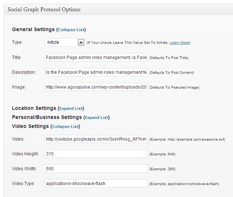 wordpress open graph plugin