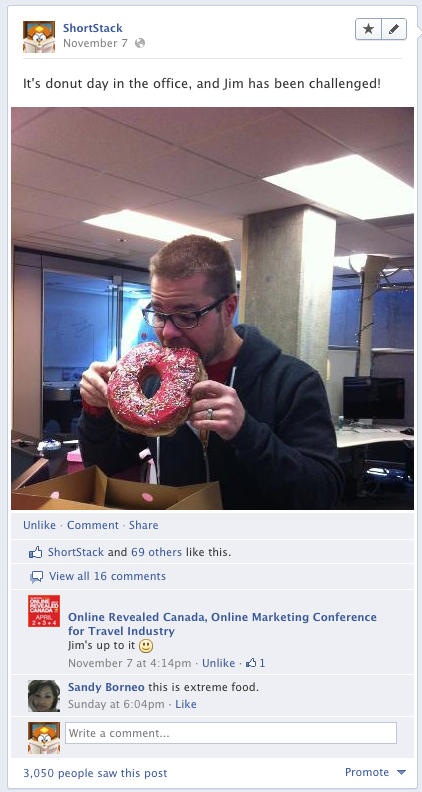 jim eating donut