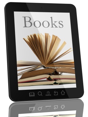 books on tablet