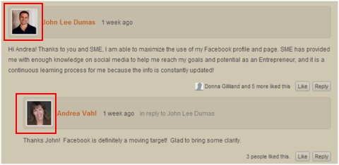 gravatar comments with images