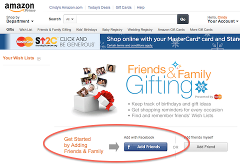 amazon friends and family gifting