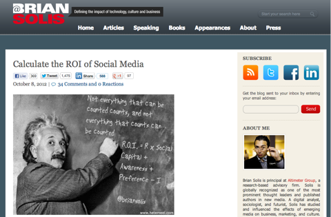 calculate the roi of social media