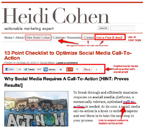 heidi cohen call to action