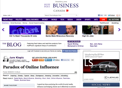 paradox of online influence