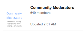 community moderators group