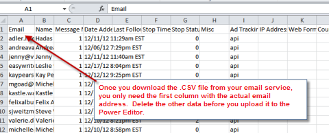 csv file information