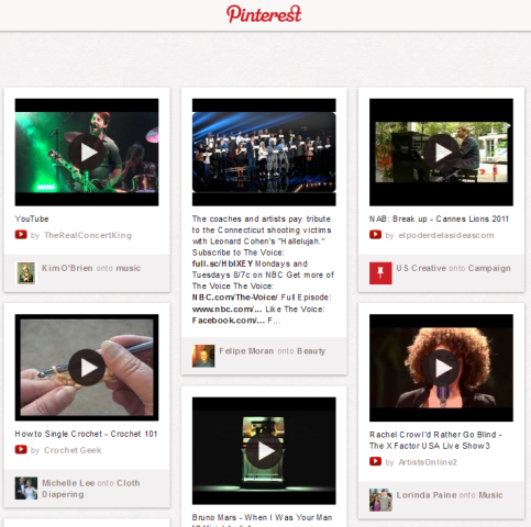 pinterest with videos