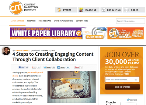 content marketing institute blog