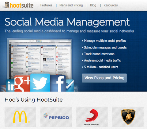 hootsuite dashboard