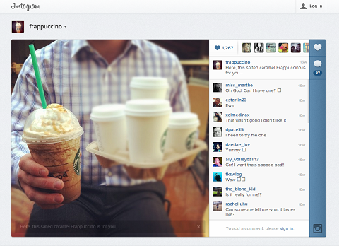 frappuccino instagram