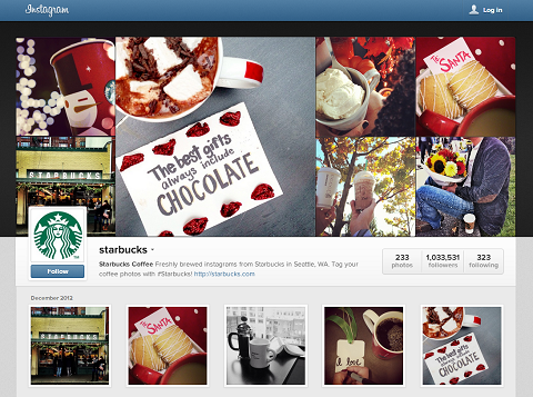 starbucks instagram web profile