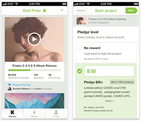 kickstarter app