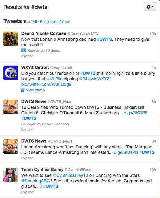 search results #dwts