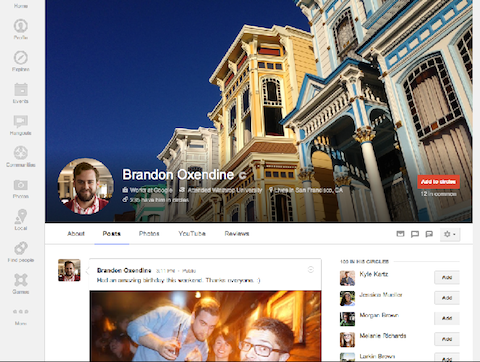 google+ profile cover photo