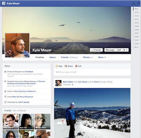 new facebook timeline