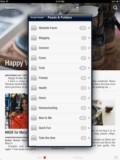 Google Reader on Flipboard