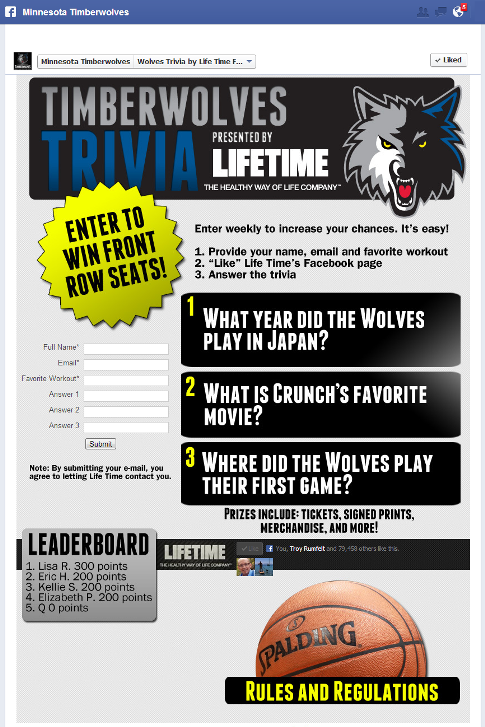 trivia tab promotion