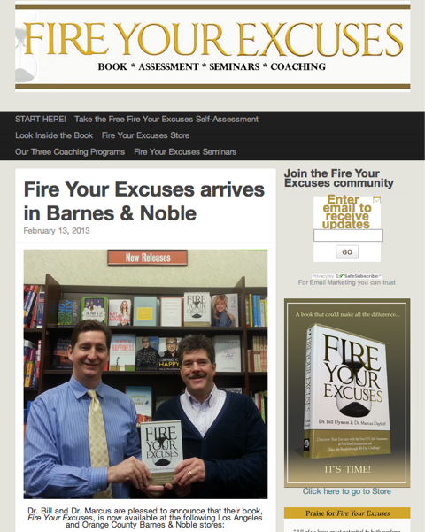 fire your excuses homepage