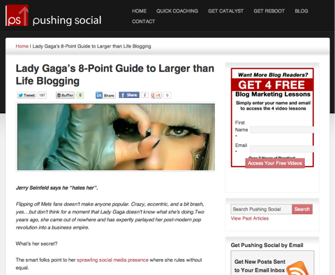 pushing social lady gaga