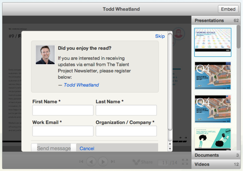 todd wheatland lead capture form