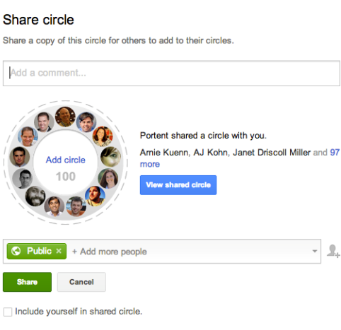 google+ sharing