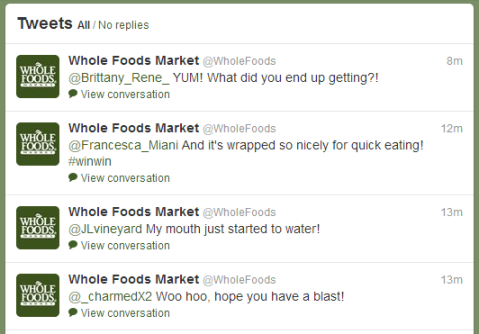 twitter whole foods responses