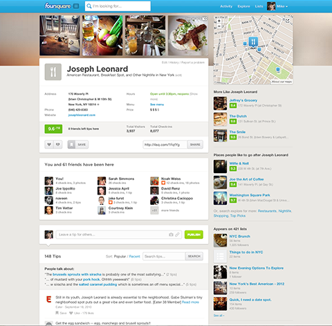 foursquare redesign