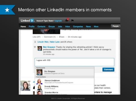 linkedin mentions