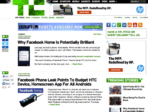 facebook tag on techcrunch