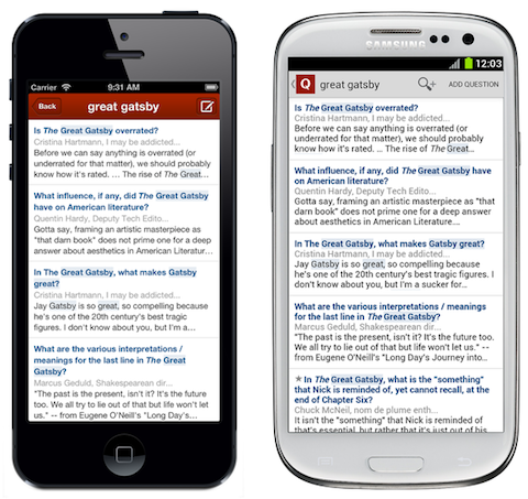 quora mobile search