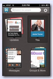 linkedin home screen