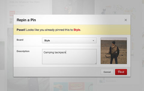 pinterest duplicate pin