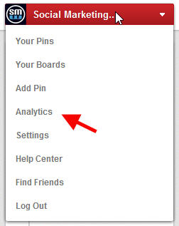 Pinterest click on analytics