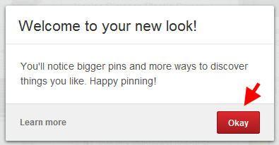 Pinterest welcome to the new look