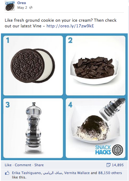 Oreo Facebook post