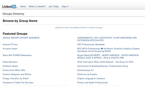 linkedin groups directory