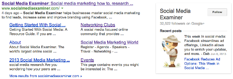 page in search results