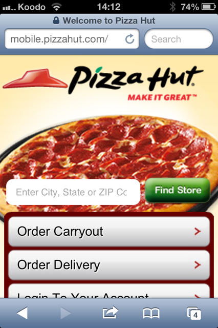 pizza hut mobile