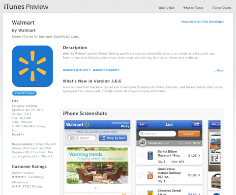 walmart app