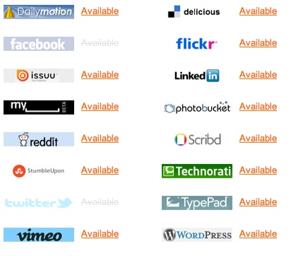 knowem username index