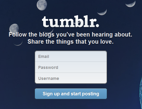 tumblr signup